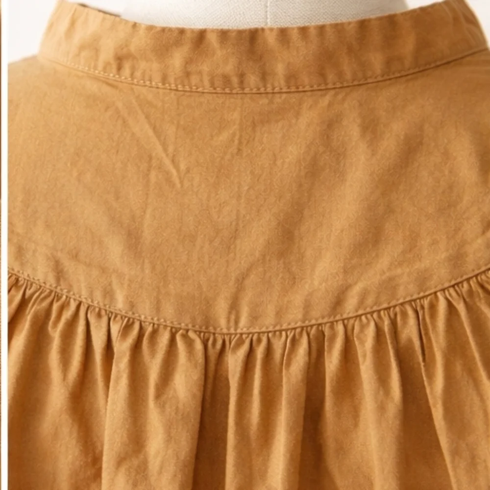 Old‎ Navy Cotton Cottagecore Peasant Blouse Medium Camel Prairie Top
